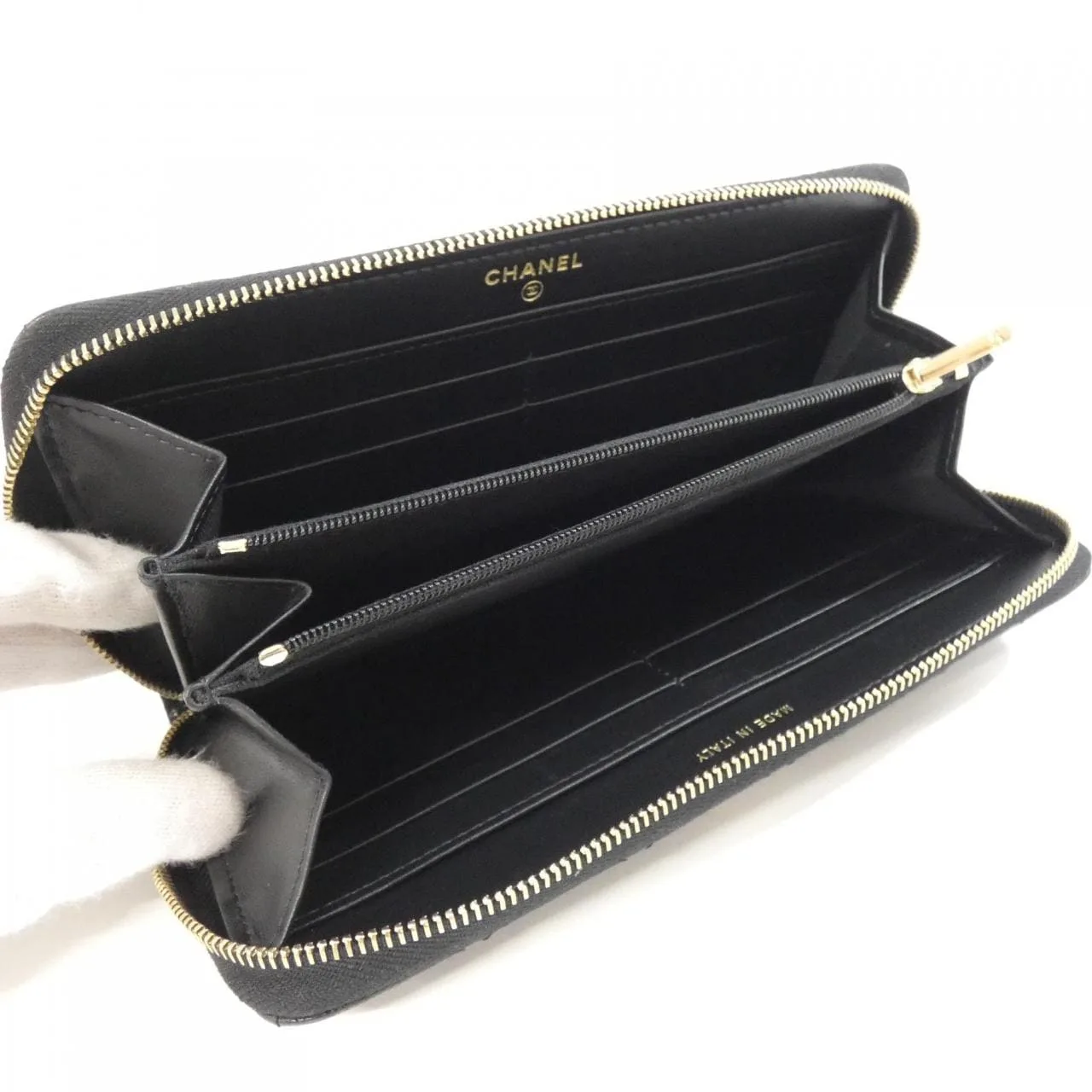 CHANEL AP4555 銀包 荔枝紋牛皮 5