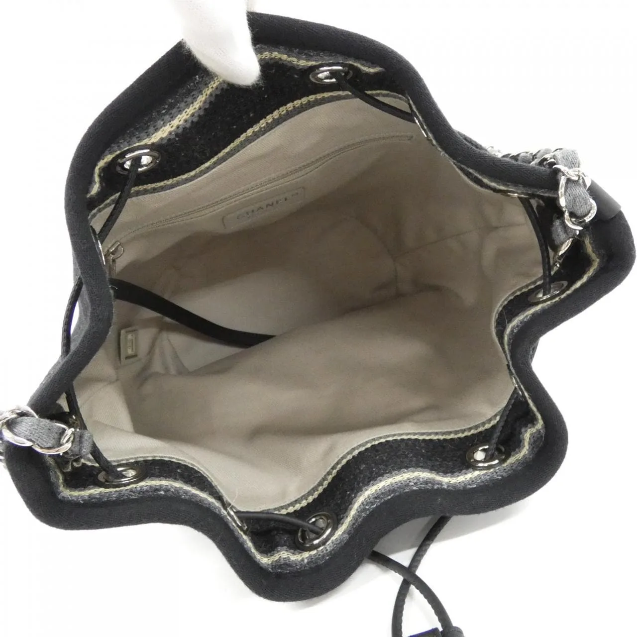 CHANEL Deauville 57536 Shoulder Canvas 5