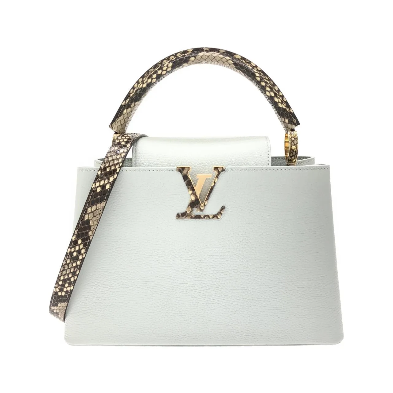 LOUIS VUITTON Capucines N92856 手提包 蟒蛇皮