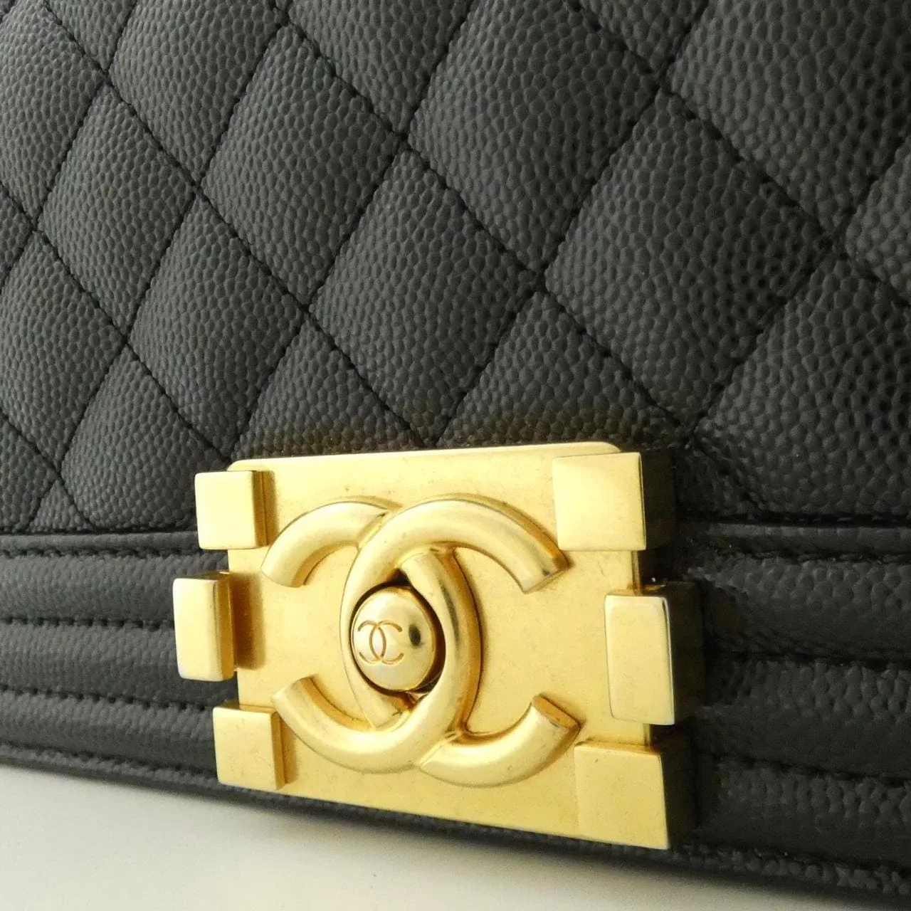 CHANEL Boy Chanel 67085 Shoulder Grained Calfskin 4