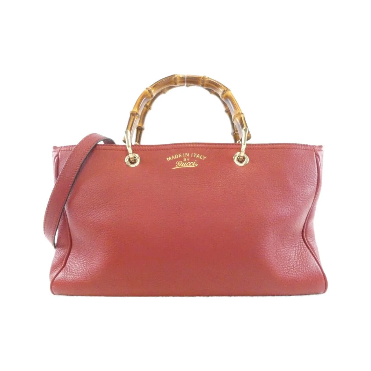 GUCCI Bamboo Shopper 323660 A7M0G Handbag Leather