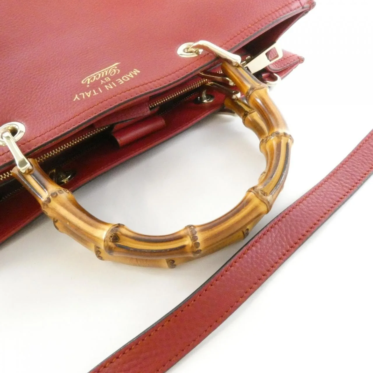 GUCCI Bamboo Shopper 323660 A7M0G 手提包 皮革 5