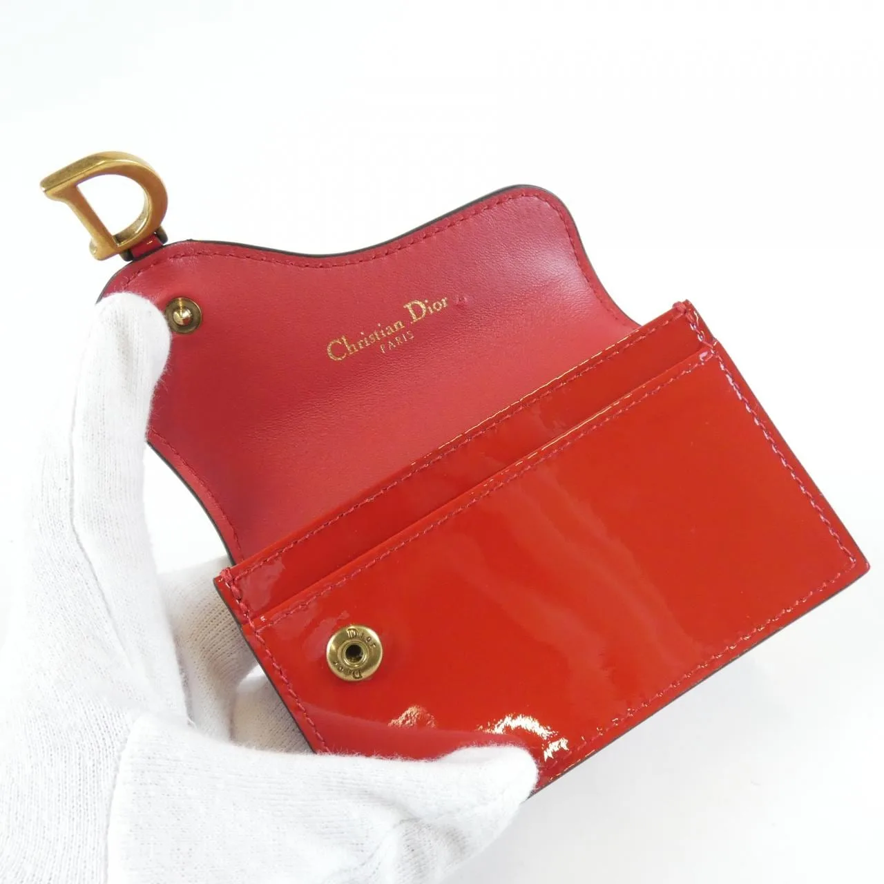 DIOR Saddle S5611CWPL 卡片套 漆皮 4