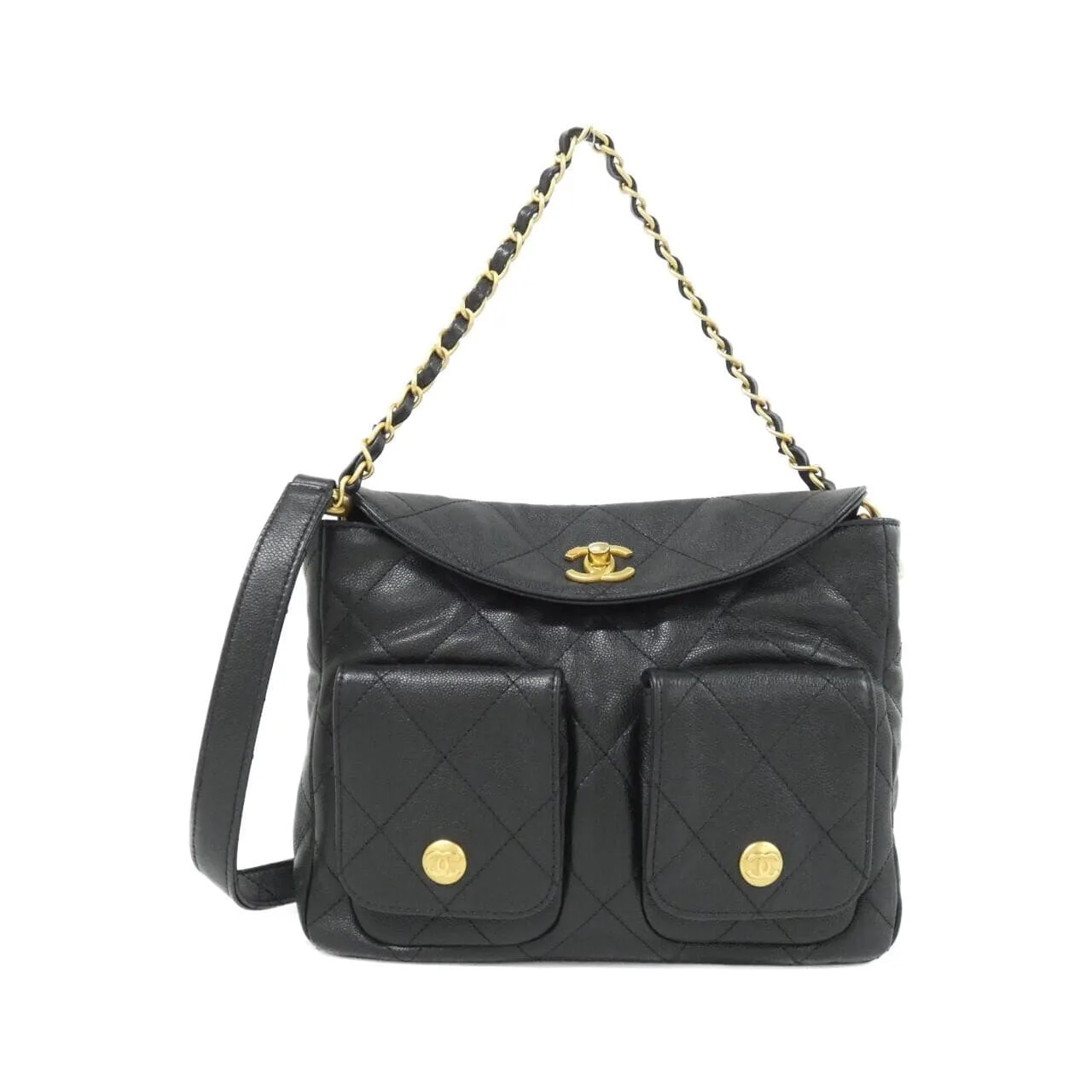 CHANEL AS5384 Shoulder Grained Calfskin