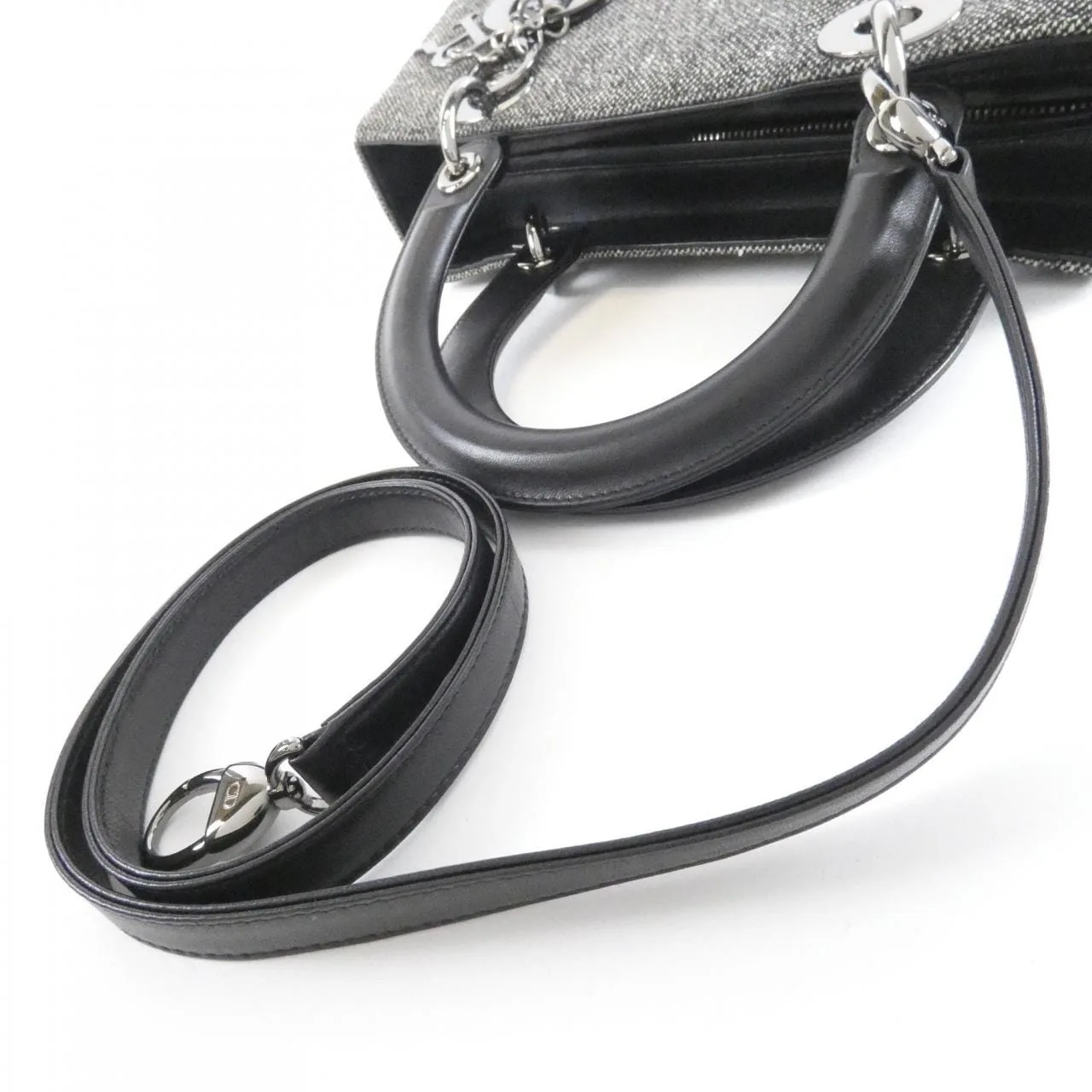 DIOR Lady Dior Handbag Canvas 8