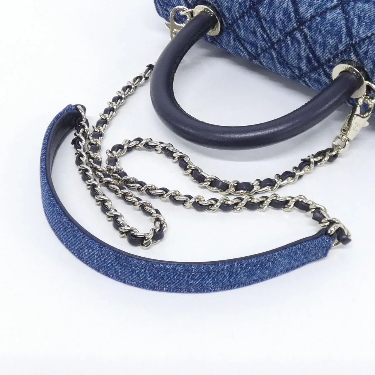 CHANEL Matelasse 92990 手提包 牛仔布 5