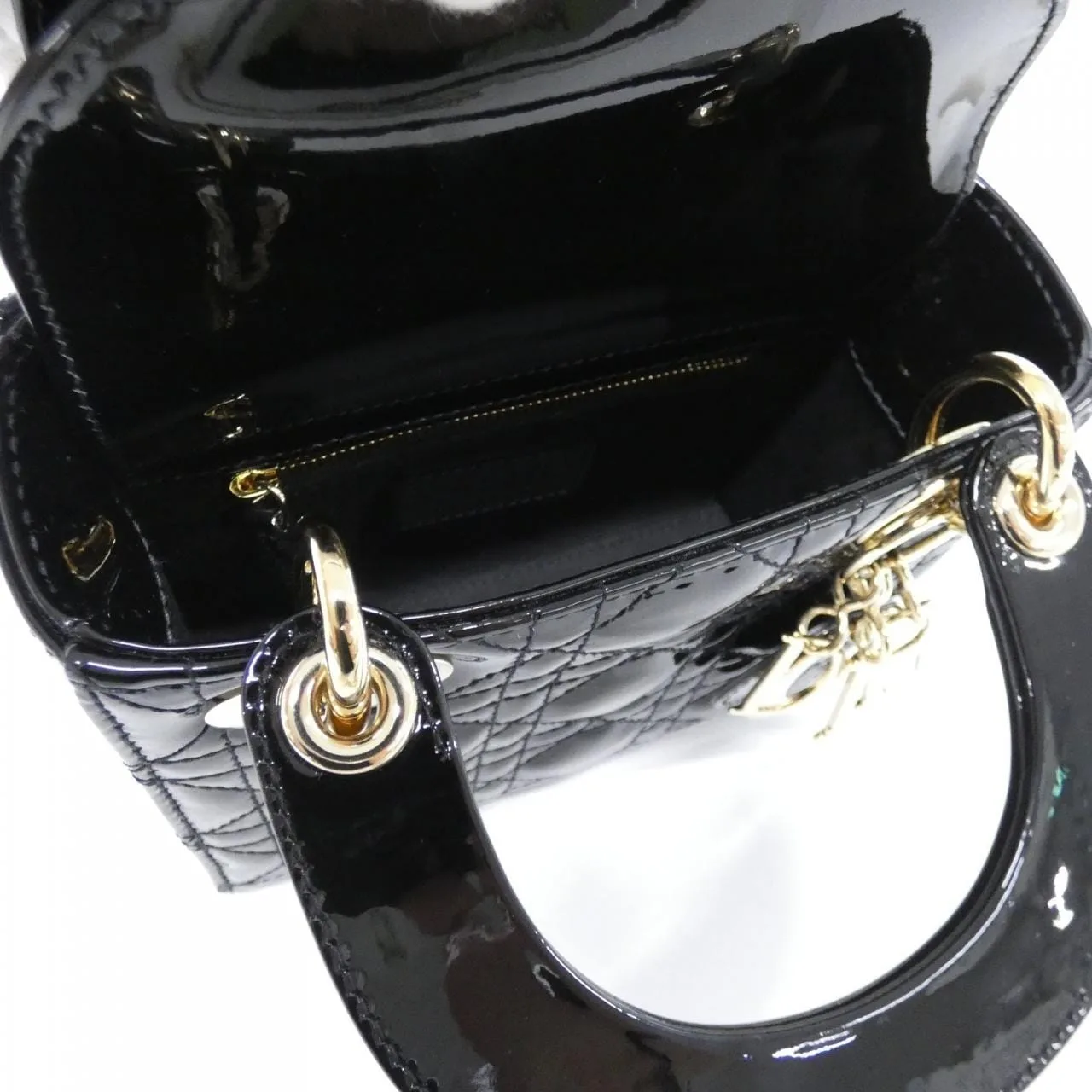 DIOR Lady Dior M0505OWCB Handbag Patent Leather 6