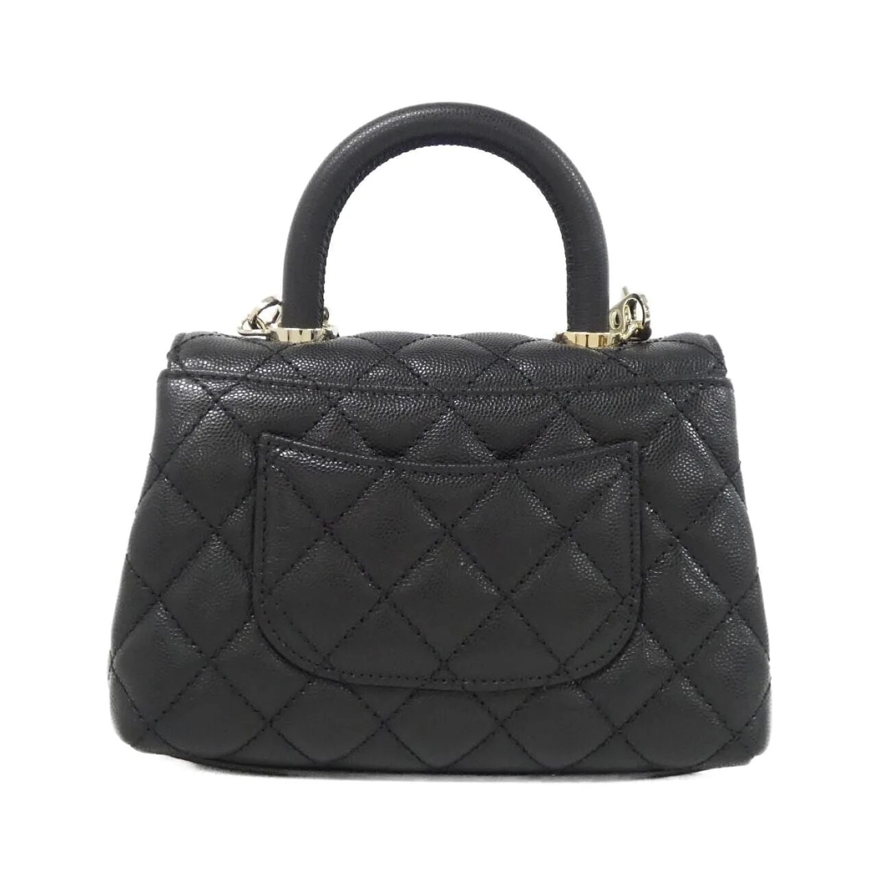 CHANEL Coco Handle AS2215 Handbag Grained Calfskin 2
