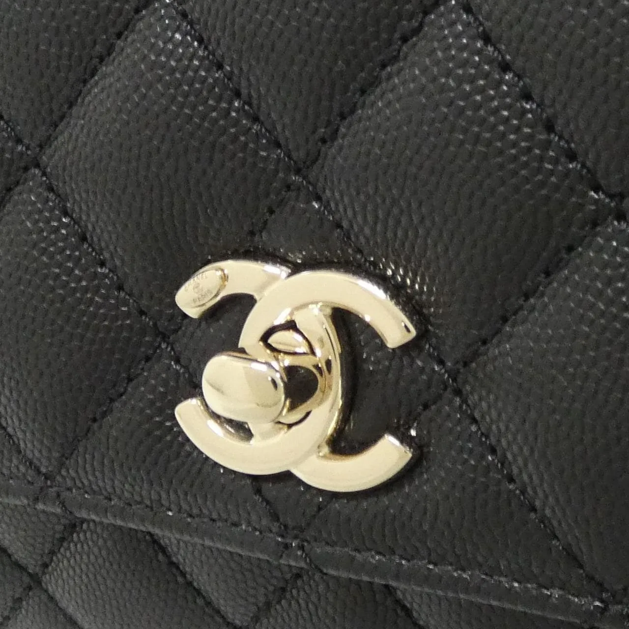 CHANEL Coco Handle AS2215 Handbag Grained Calfskin 4