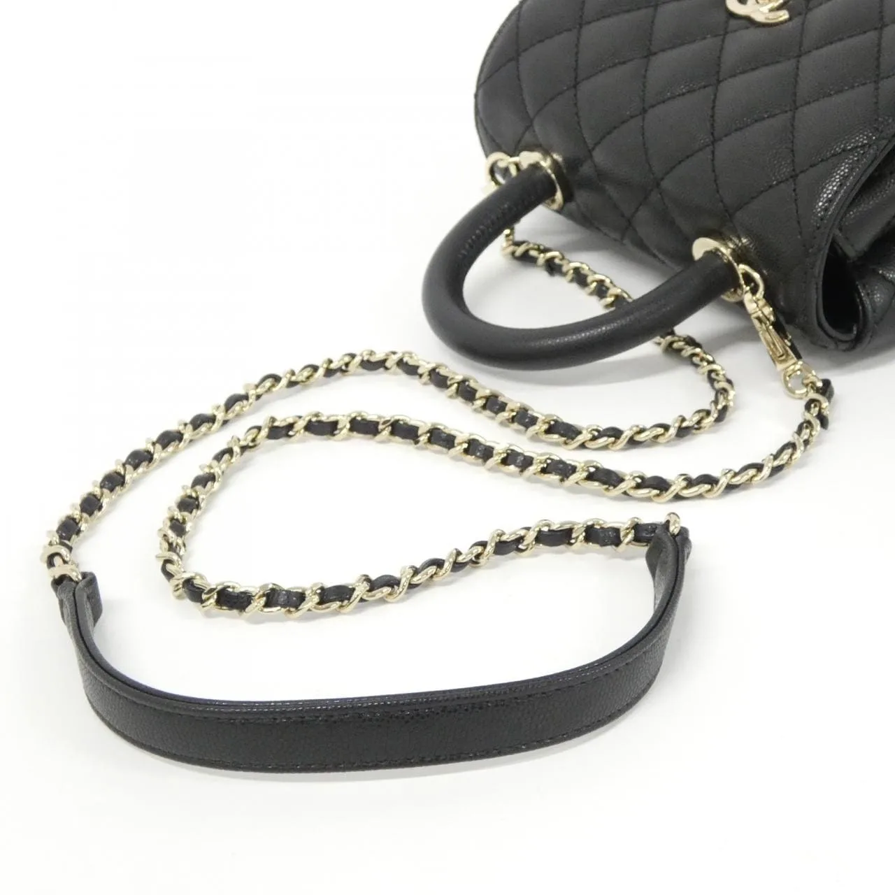 CHANEL Coco Handle AS2215 Handbag Grained Calfskin 5