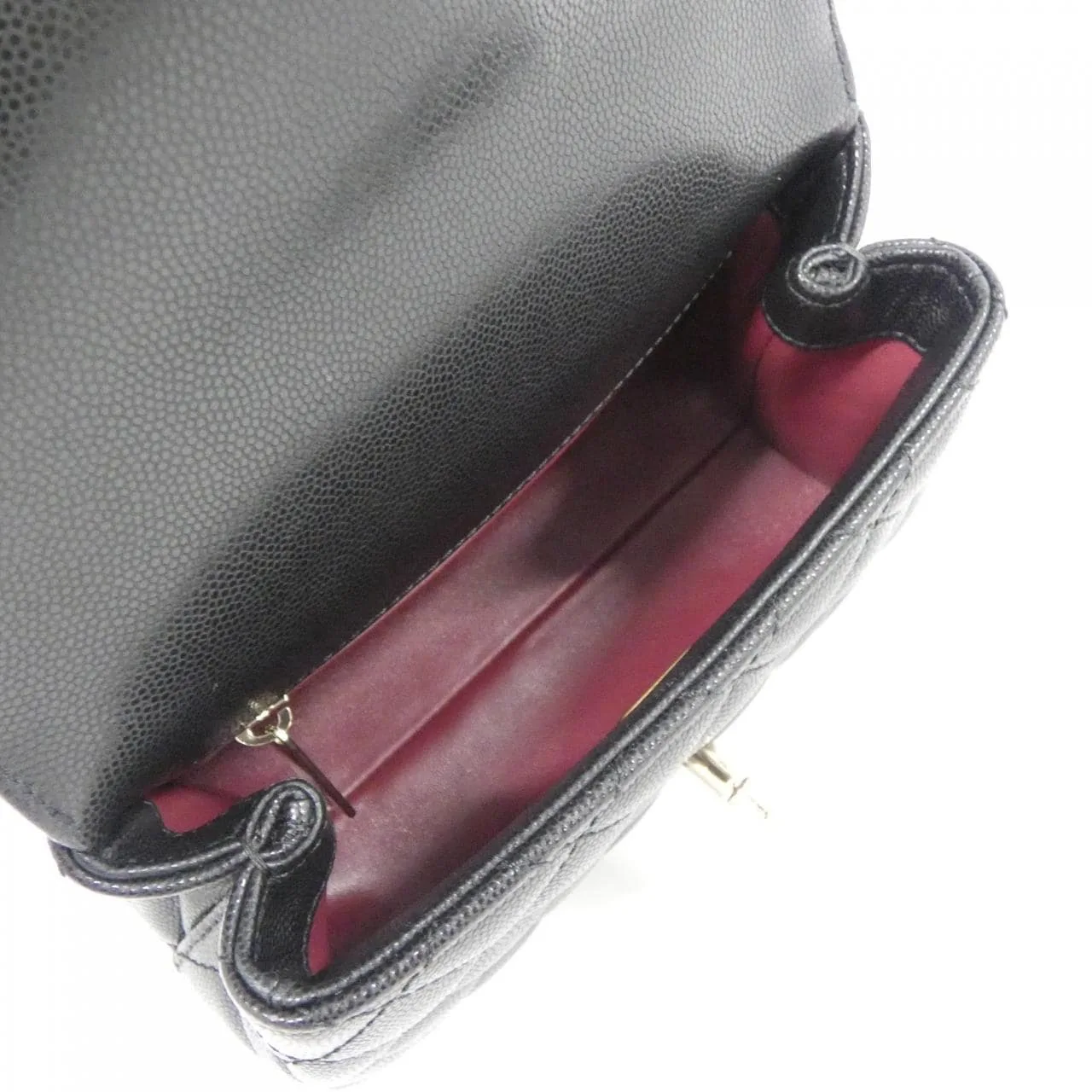 CHANEL Coco Handle AS2215 Handbag Grained Calfskin 6