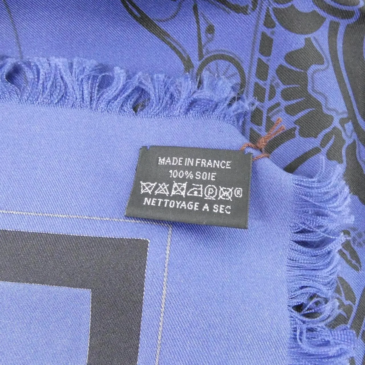HERMES 271063T Scarf Blue Rank A - Thumbnail 3