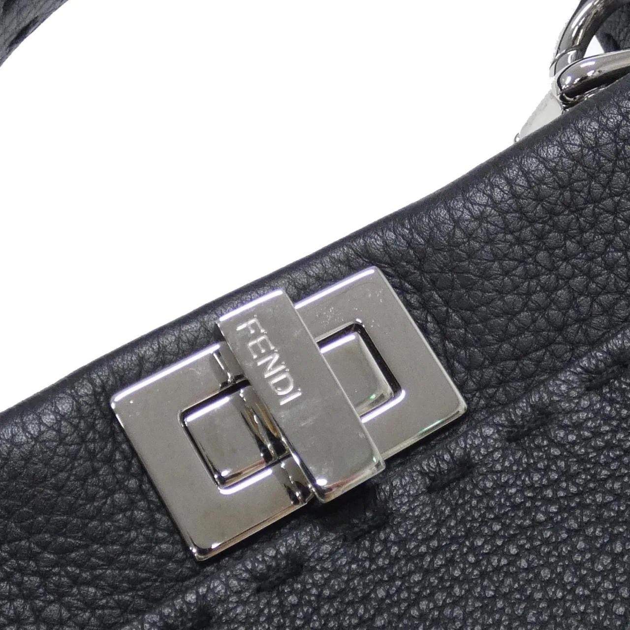 FENDI Peekaboo 8BN244 Q0J Handbag 黑色 中古品A - 縮圖 3