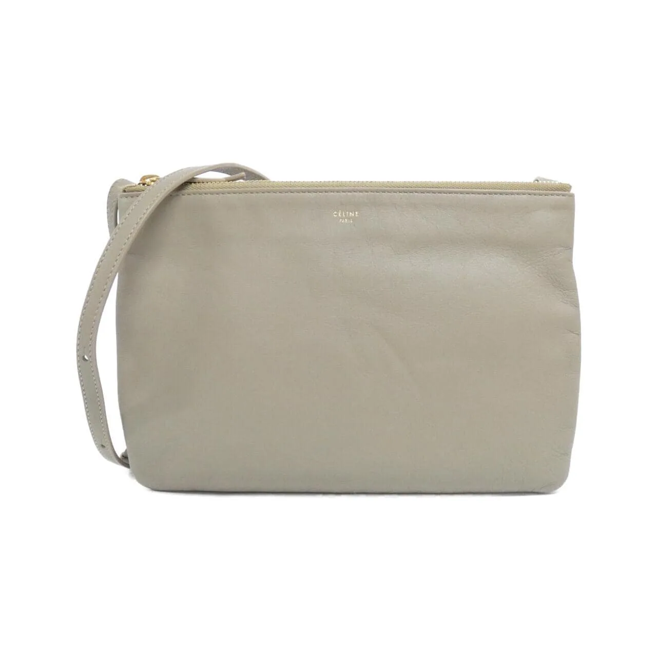 CELINE 171453ETA Shoulder Lambskin Black