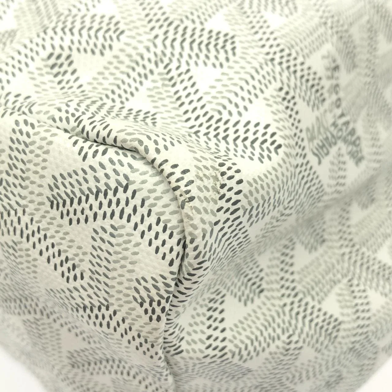 GOYARD Saint Louis AMA LOUIS PM Tote Canvas 白色 帆布 中古品B - 縮圖 2