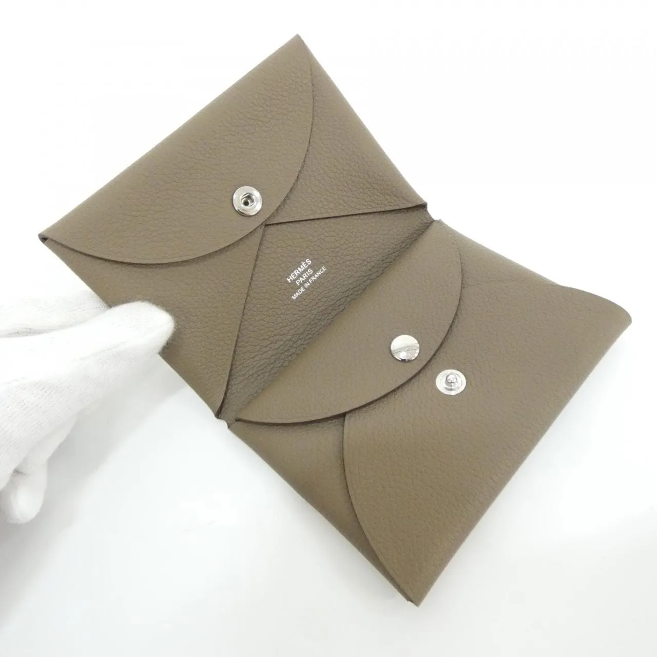 HERMES 085238CK Coin Case Etoupe Rank A - Thumbnail 2