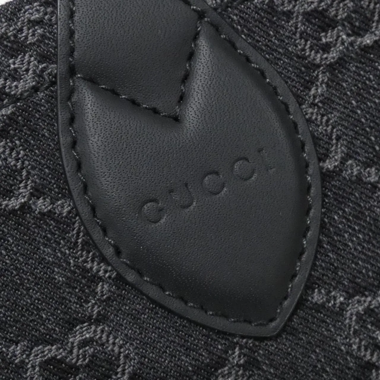 GUCCI 772183 FAC2F Handbag Denim 黑色 牛仔布 中古品A - 縮圖 3