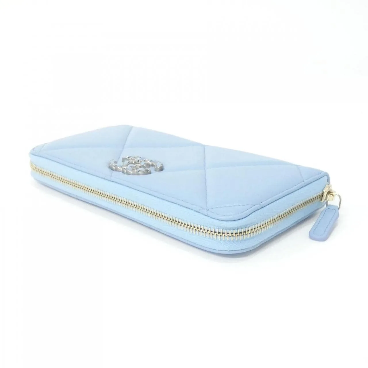 CHANEL Chanel 19 AP1063 Wallet Lambskin Blue Lambskin Rank A - Thumbnail 3