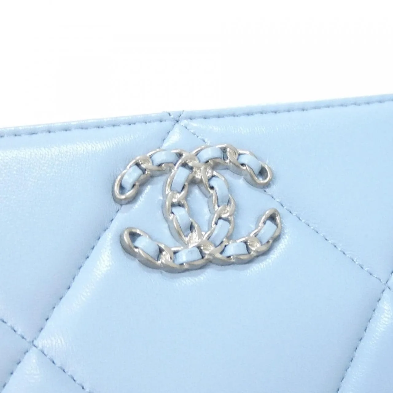 CHANEL Chanel 19 AP1063 Wallet Lambskin Blue Lambskin Rank A - Thumbnail 4