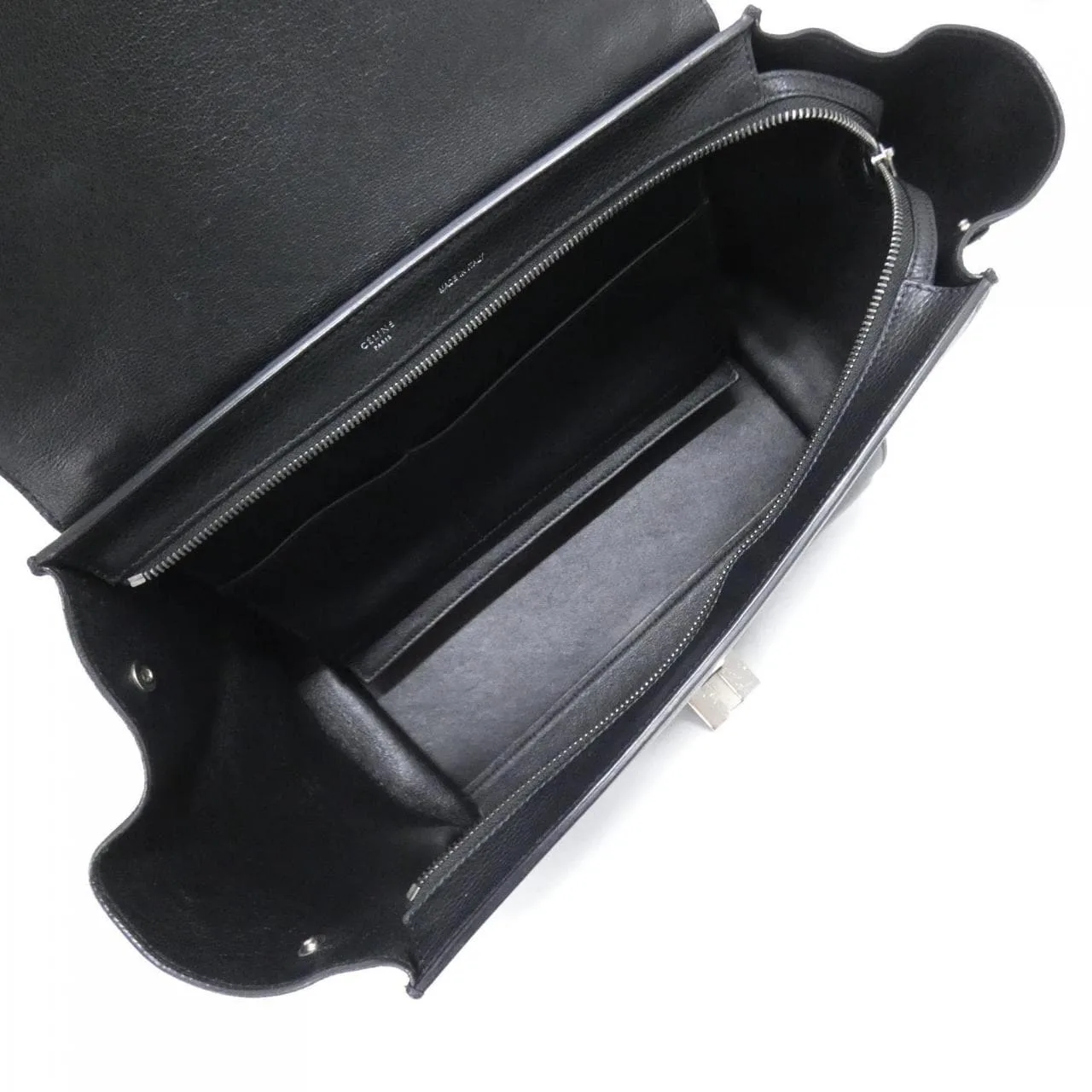 CELINE Cabas 169543MDB Handbag Black Rank B - Thumbnail 8