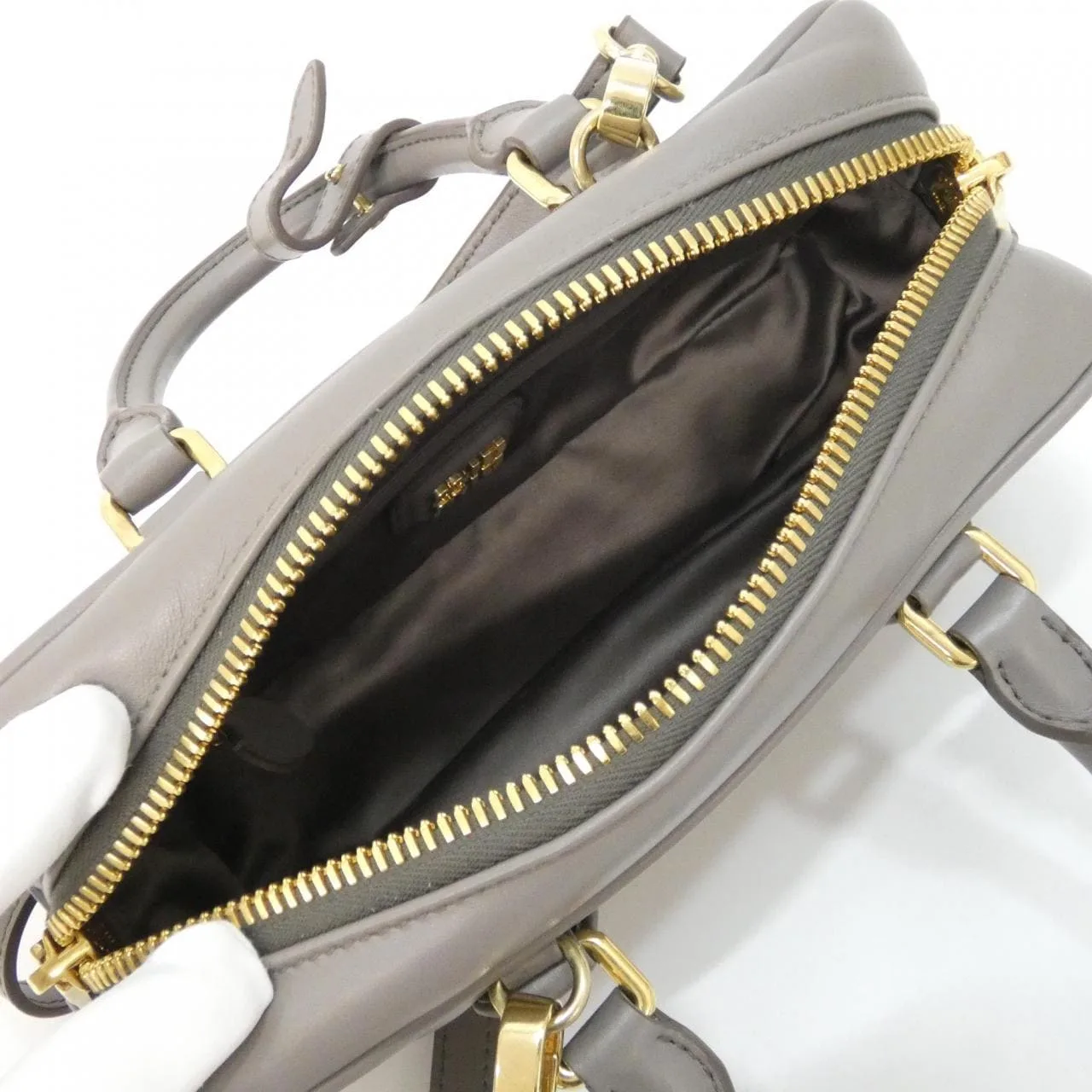 MIU MIU 5BB142 Handbag 黑色 中古品A - 縮圖 8