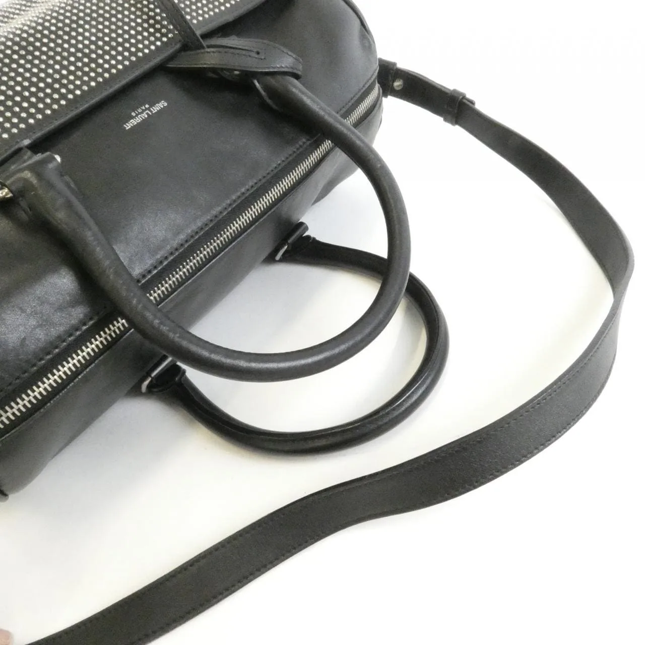 SAINT LAURENT 332424 BOFK2 Boston 黑色 中古品B - 縮圖 5