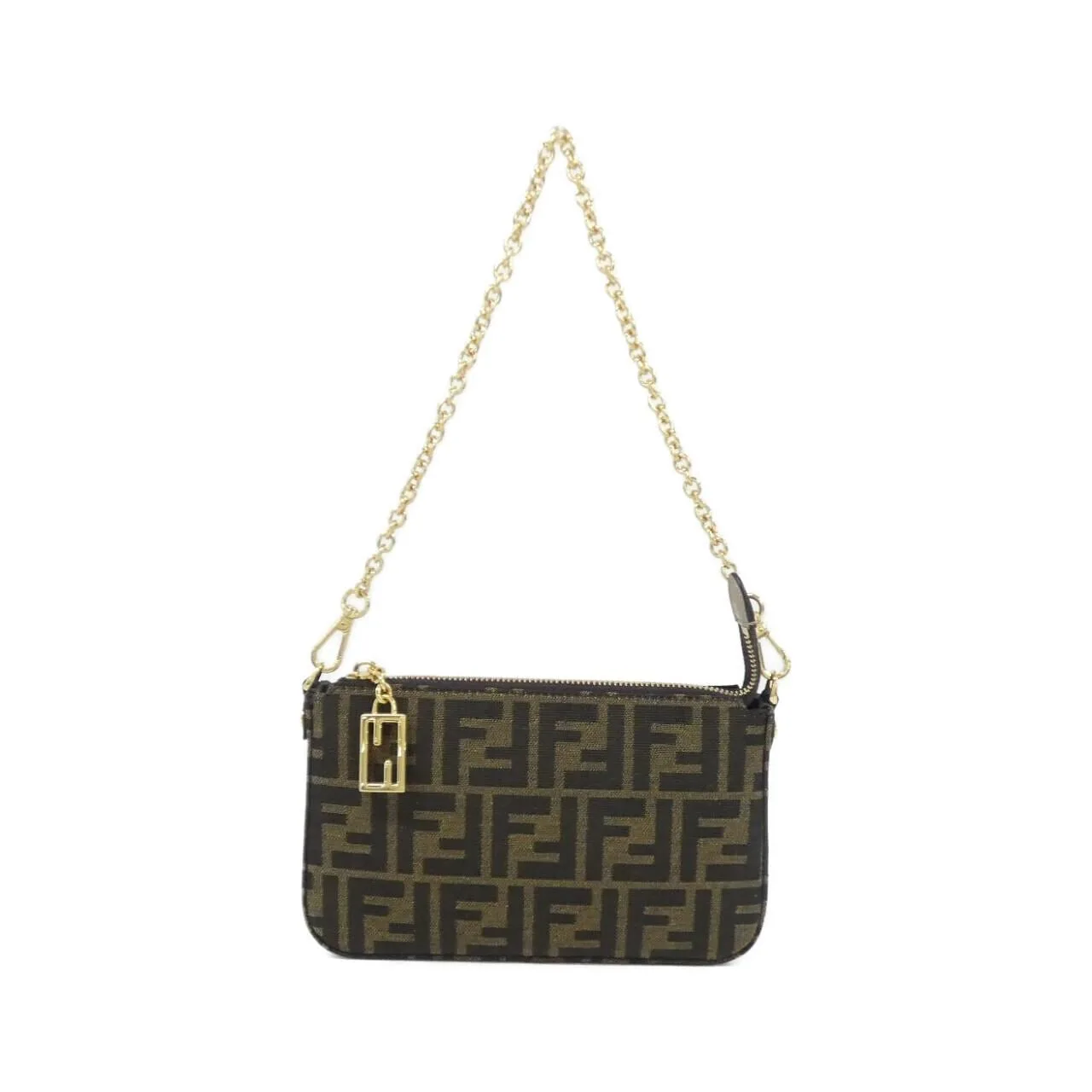 FENDI Baguette 8BS073 AD23 Shoulder Canvas Black