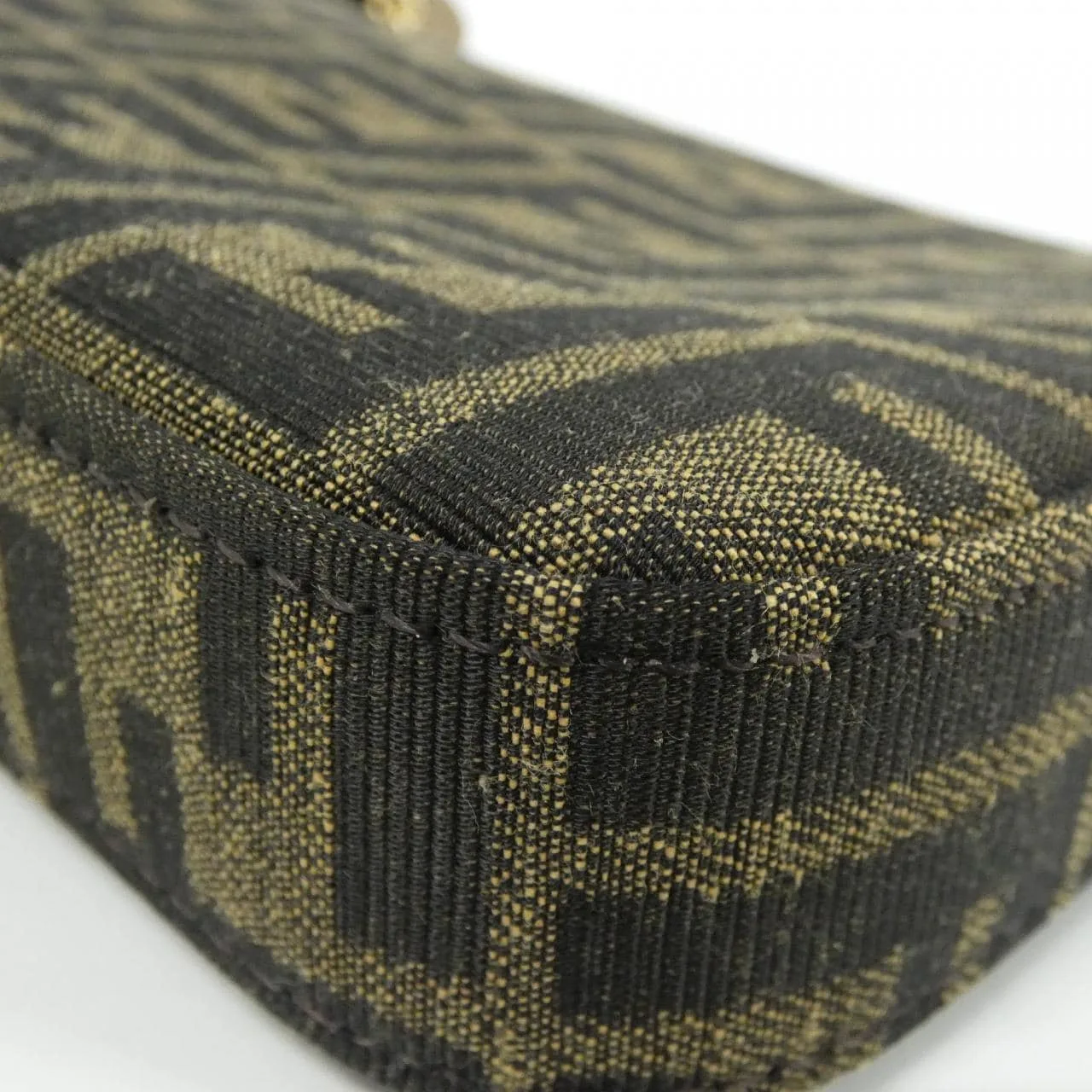 FENDI Baguette 8BS073 AD23 Shoulder Canvas 黑色 帆布 中古品A - 縮圖 2