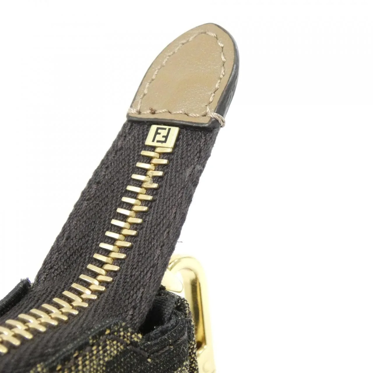 FENDI Baguette 8BS073 AD23 Shoulder Canvas 黑色 帆布 中古品A - 縮圖 5