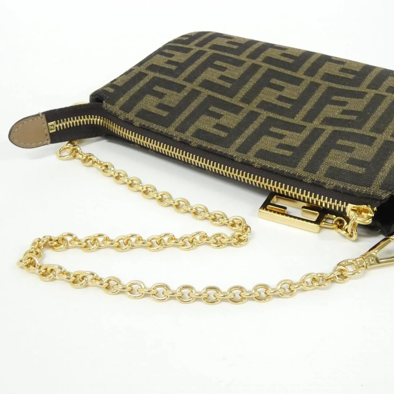 FENDI Baguette 8BS073 AD23 Shoulder Canvas 黑色 帆布 中古品A - 縮圖 6