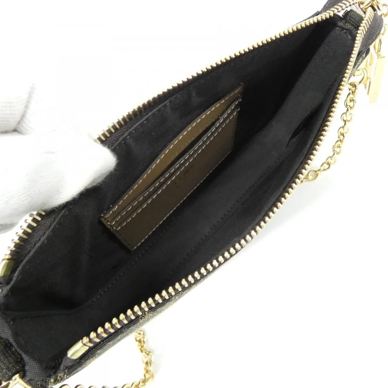 FENDI Baguette 8BS073 AD23 Shoulder Canvas 黑色 帆布 中古品A - 縮圖 8