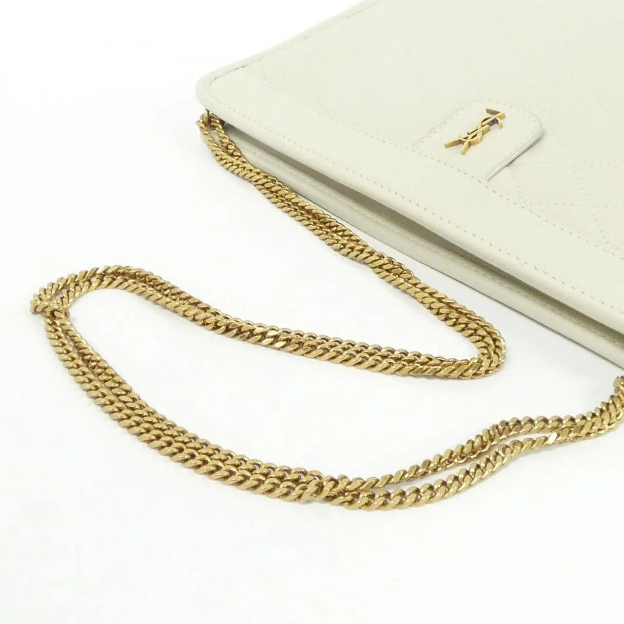 SAINT LAURENT 657361 Shoulder Lambskin 黑色 羊皮 中古品A - 縮圖 8