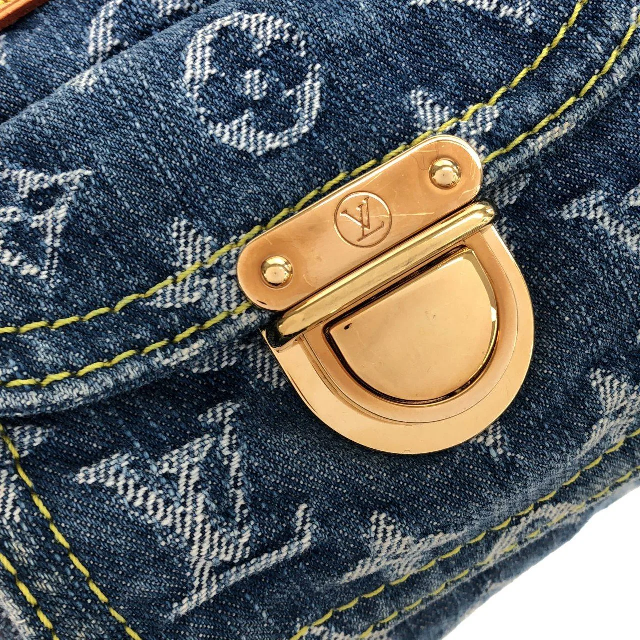 LOUIS VUITTON Speedy M95019 Boston Monogram 藍色 Monogram 中古品A - 縮圖 4