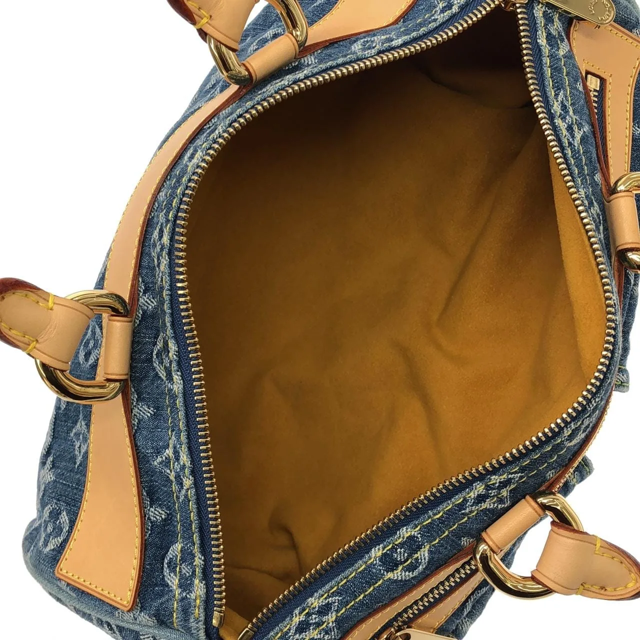 LOUIS VUITTON Speedy M95019 Boston Monogram 藍色 Monogram 中古品A - 縮圖 7