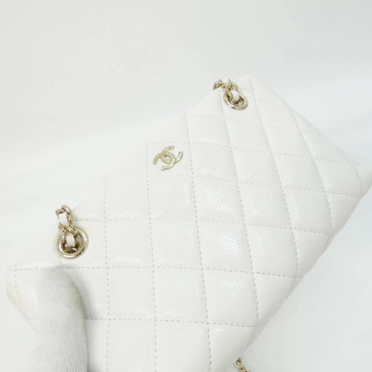 CHANEL Timeless Classic AP4423 Wallet Grained Calfskin White Grained Calfskin Rank A - Thumbnail 7