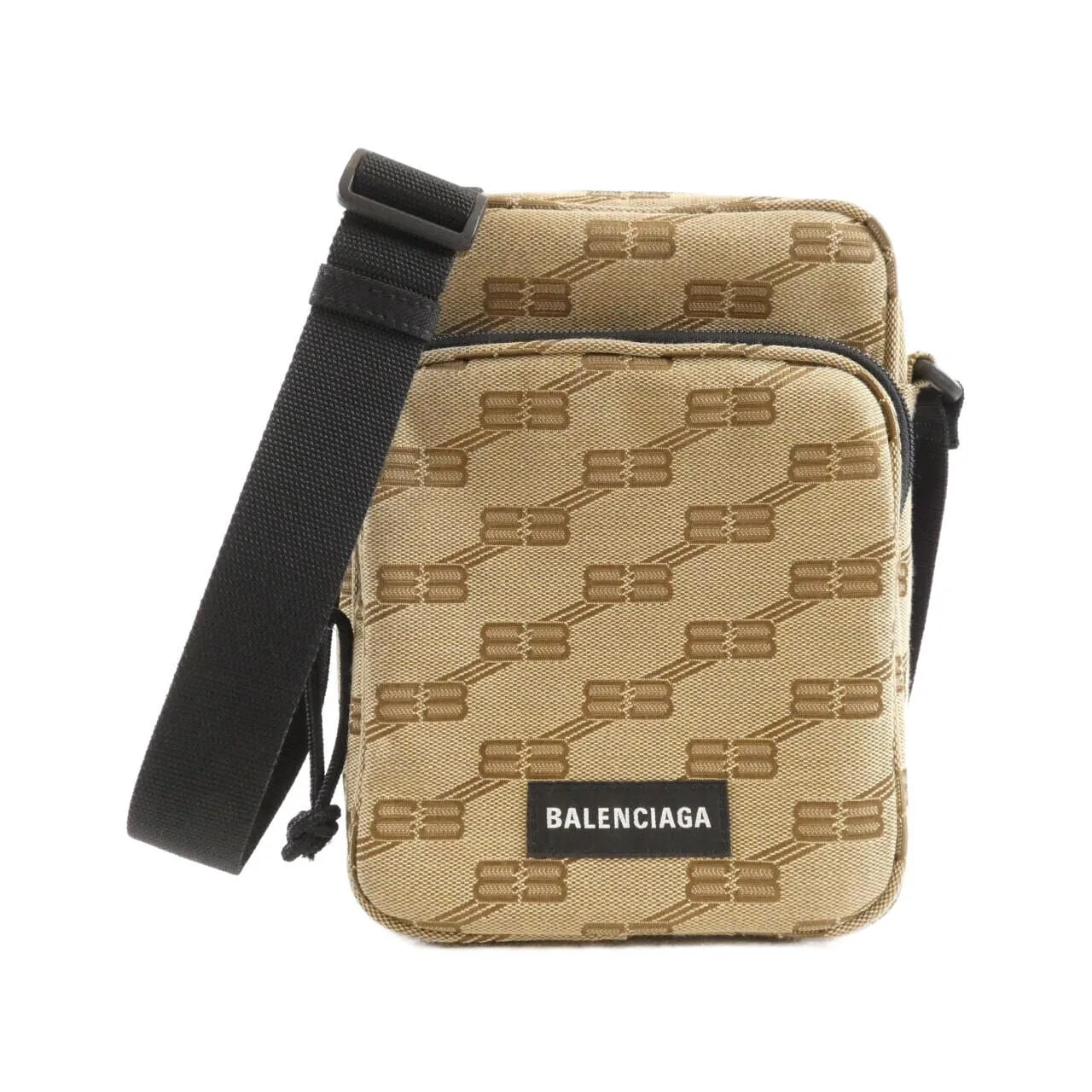 BALENCIAGA 767909 210HH Shoulder Monogram Black