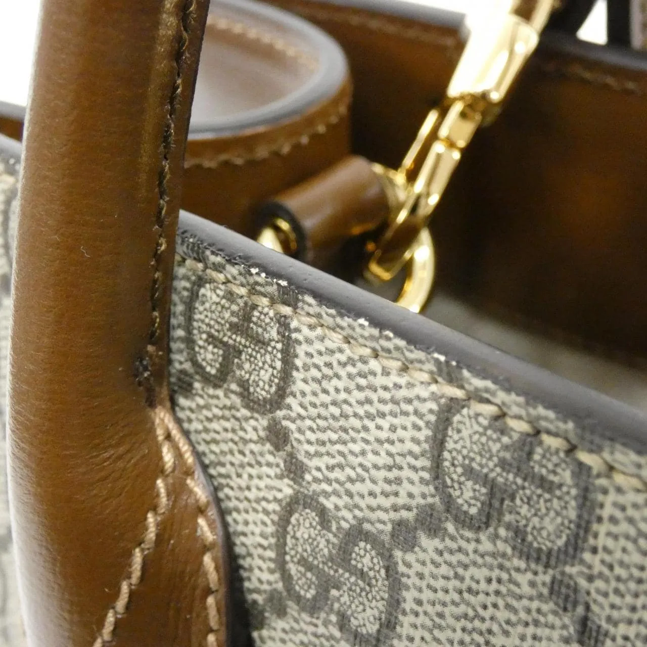 GUCCI 659983 92TCG Handbag Canvas Beige Canvas Rank A - Thumbnail 5