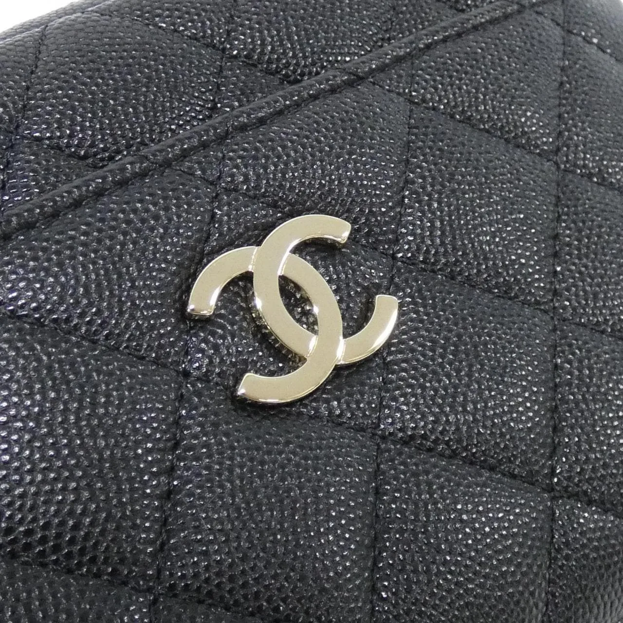 CHANEL 91796 Shoulder Grained Calfskin Black Grained Calfskin Rank A - Thumbnail 4