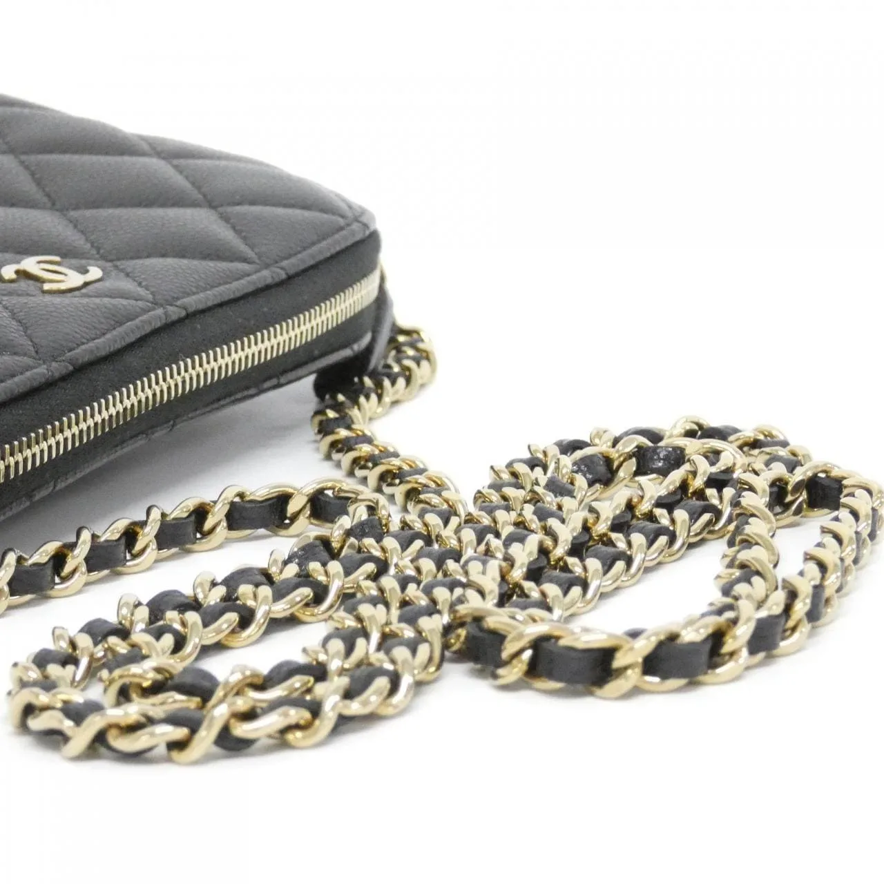 CHANEL Timeless Classic AP4016 Wallet Grained Calfskin 黑色 荔枝紋牛皮 中古品A - 縮圖 6