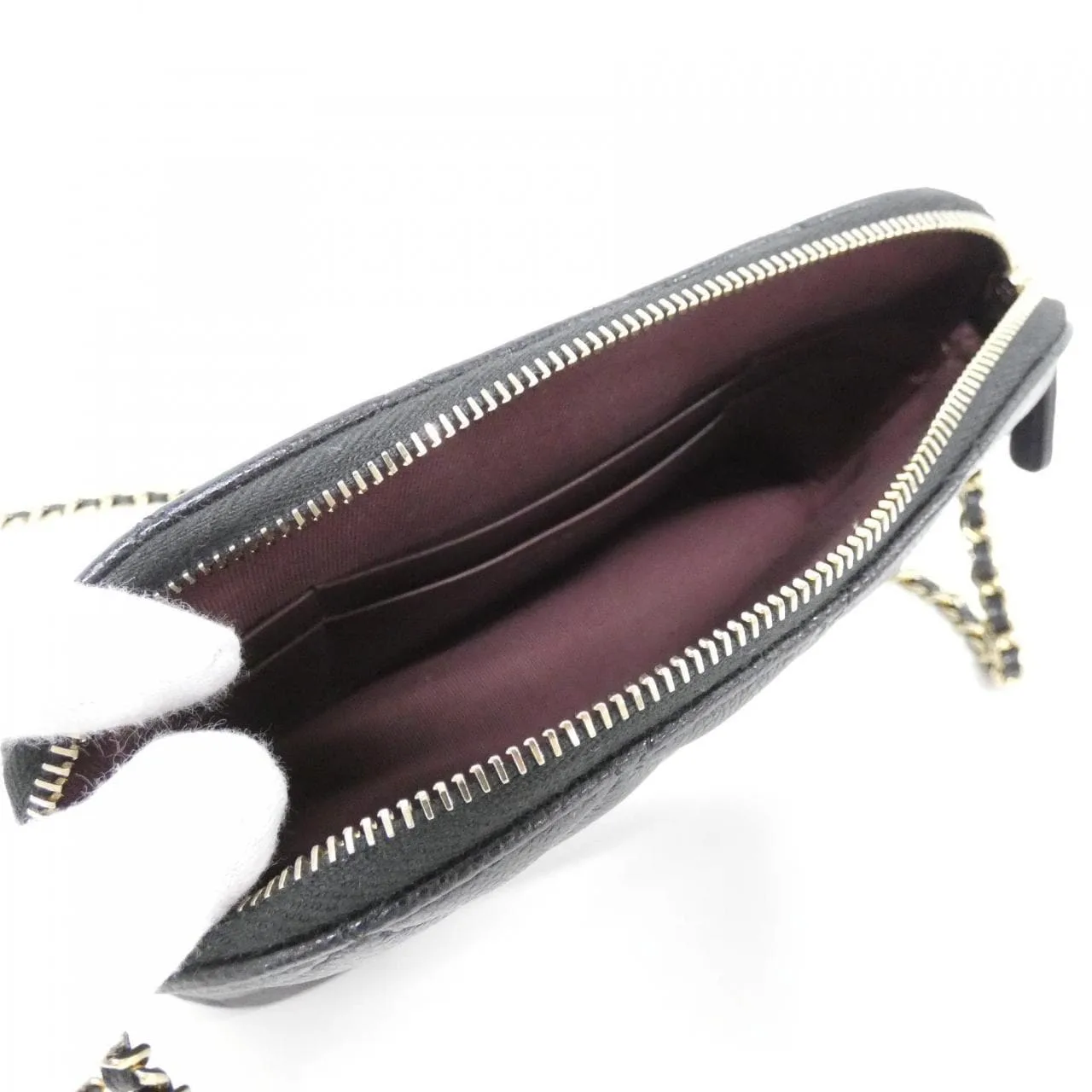 CHANEL Timeless Classic AP4016 Wallet Grained Calfskin 黑色 荔枝紋牛皮 中古品A - 縮圖 7