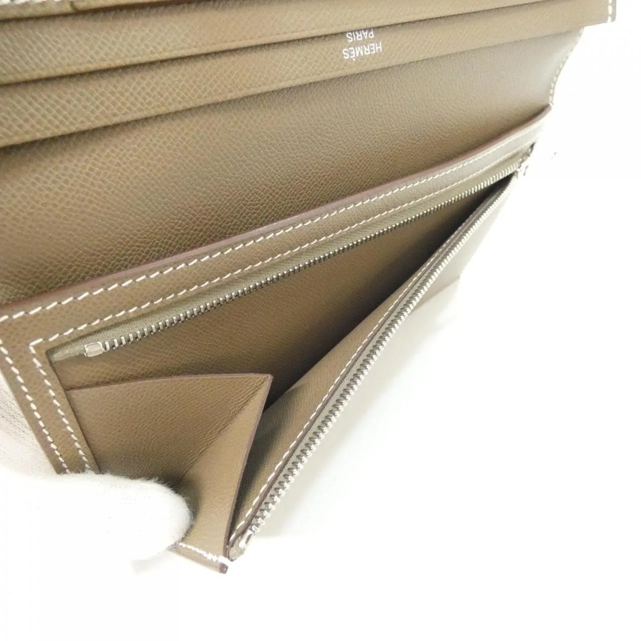 HERMES 084871CK Wallet Etoupe Rank A - Thumbnail 6