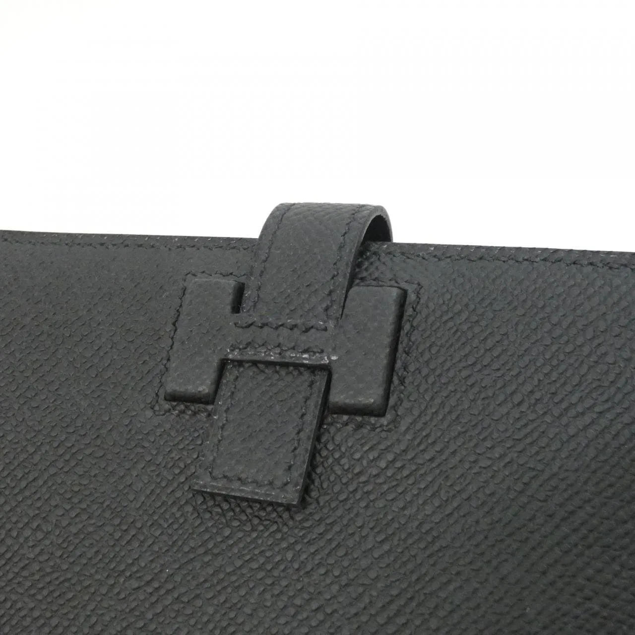 HERMES 085779CK Wallet Epsom Black Epsom Leather Unused - Thumbnail 3