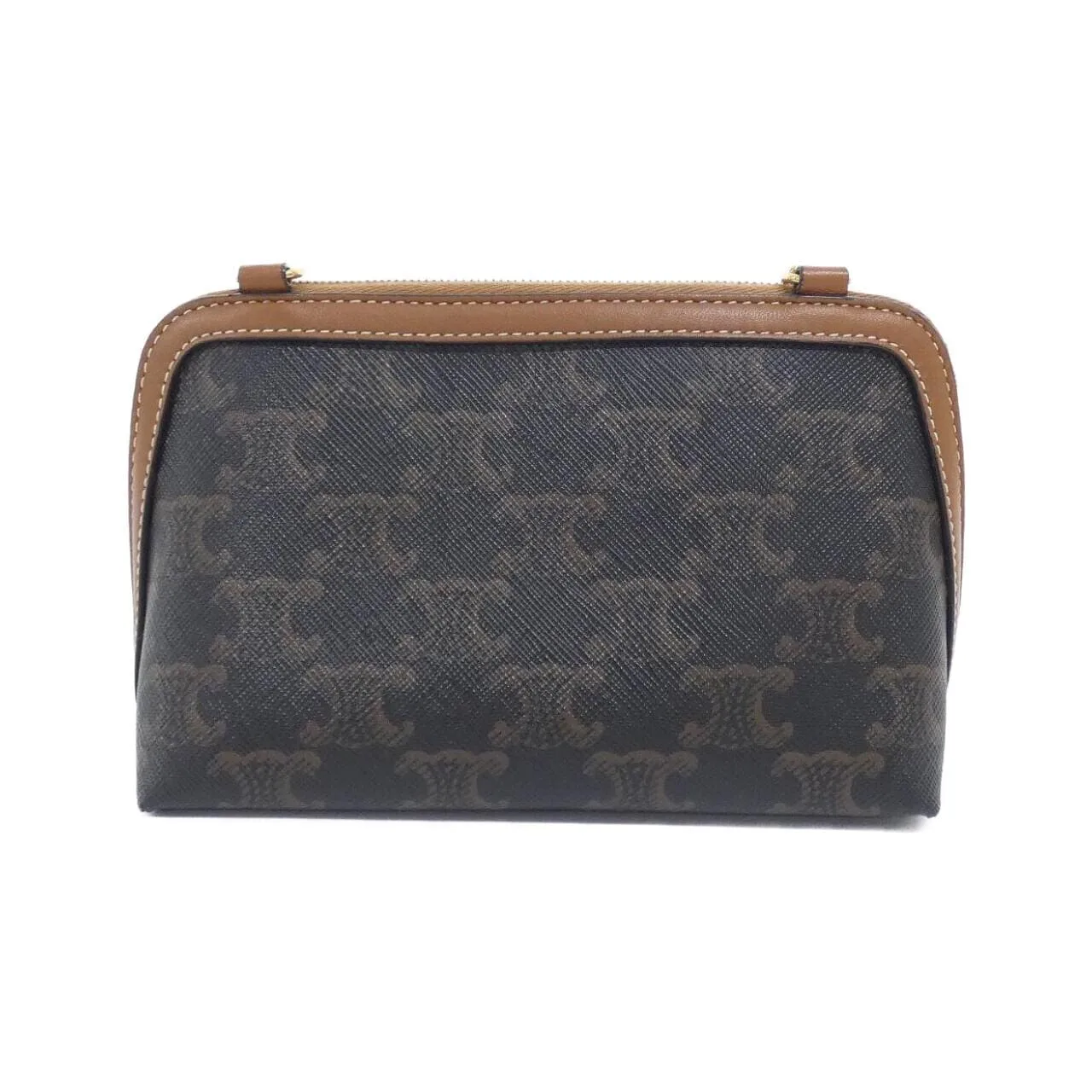CELINE Triomphe 10E382CCH Shoulder Canvas Black Canvas Rank A - Thumbnail 2