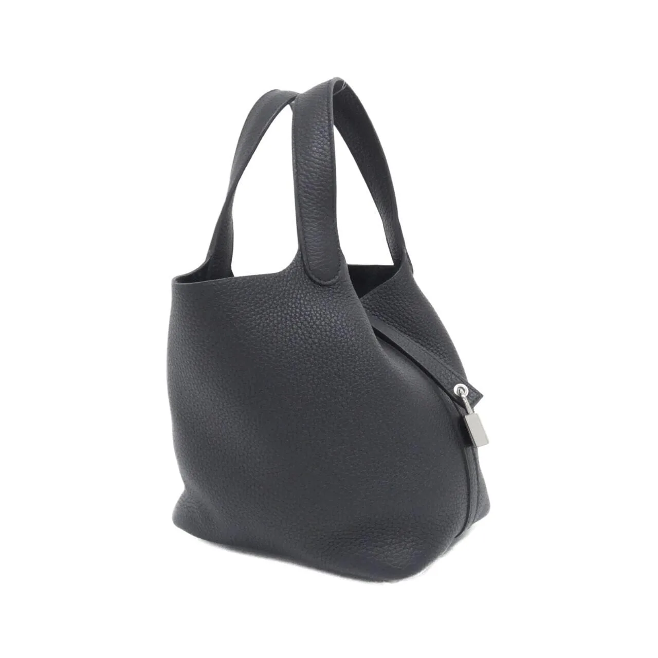 HERMES Picotin 056289CK Handbag Clemence Black