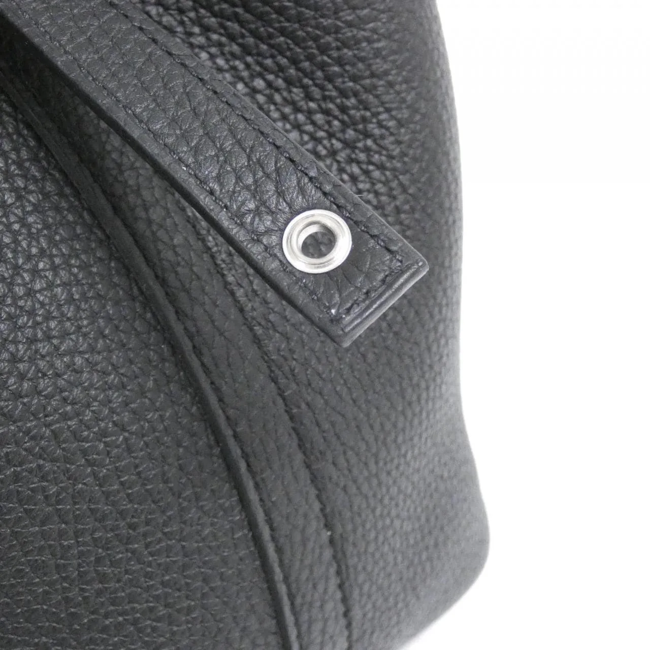 HERMES Picotin 056289CK Handbag Clemence Black Clemence Leather Rank A - Thumbnail 3