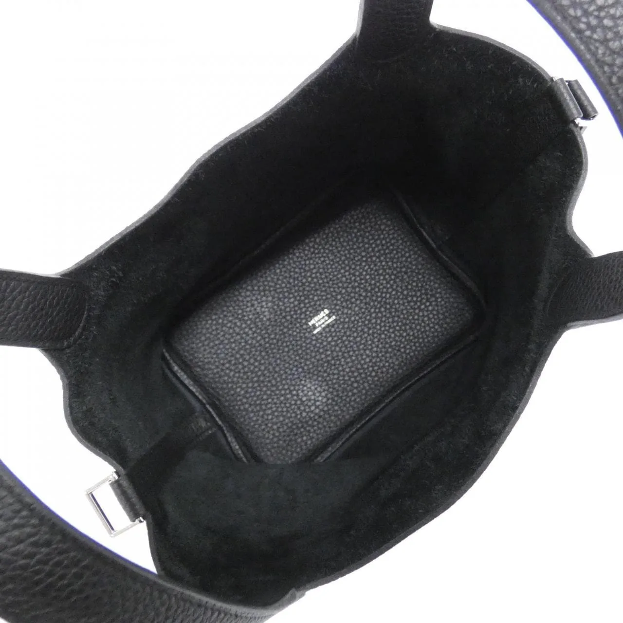 HERMES Picotin 056289CK Handbag Clemence Black Clemence Leather Rank A - Thumbnail 7