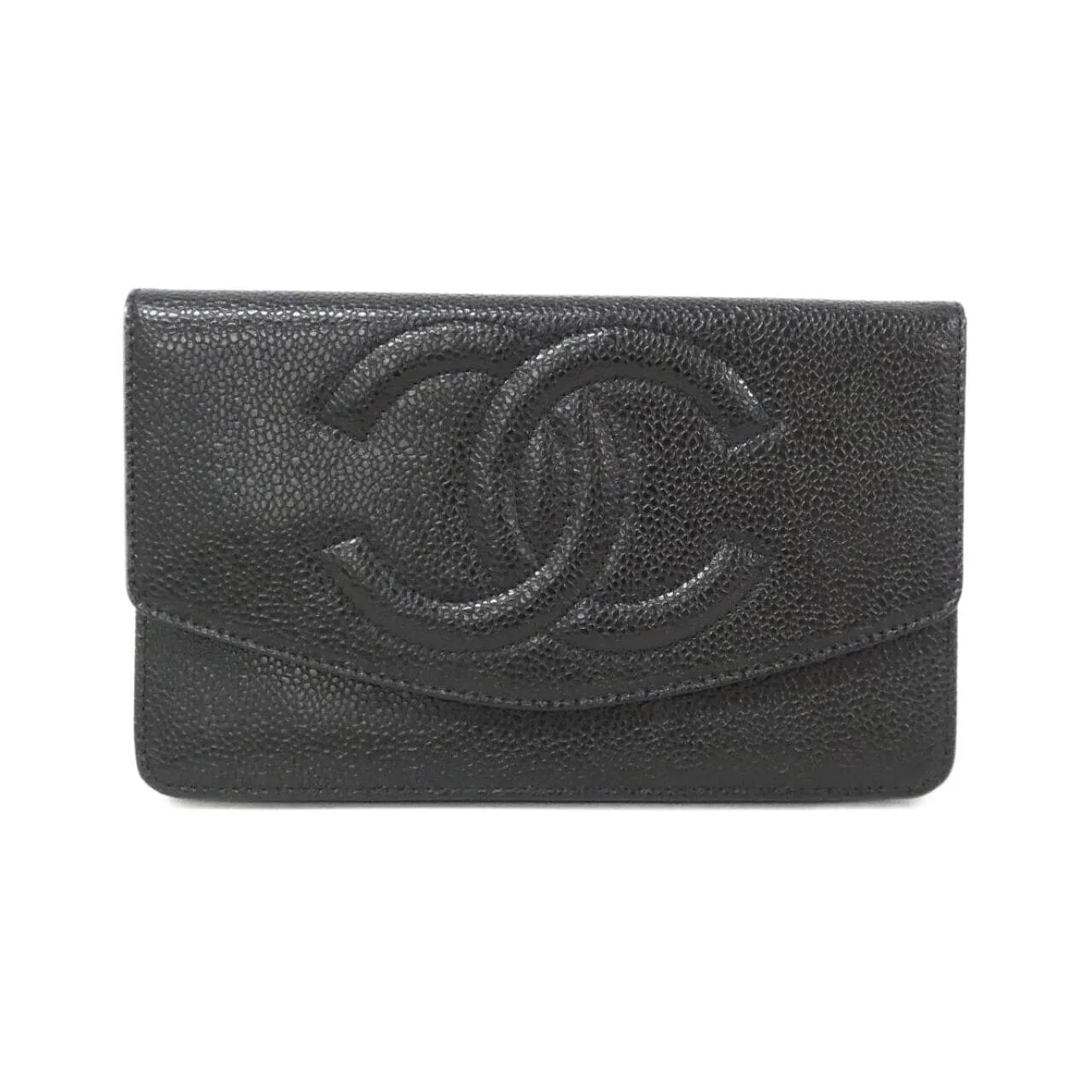CHANEL 01434 Wallet Grained Calfskin