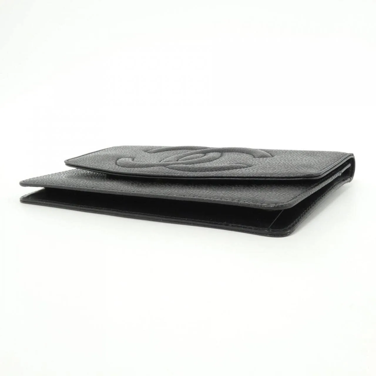 CHANEL 01434 Wallet Grained Calfskin Black Grained Calfskin Rank A - Thumbnail 3