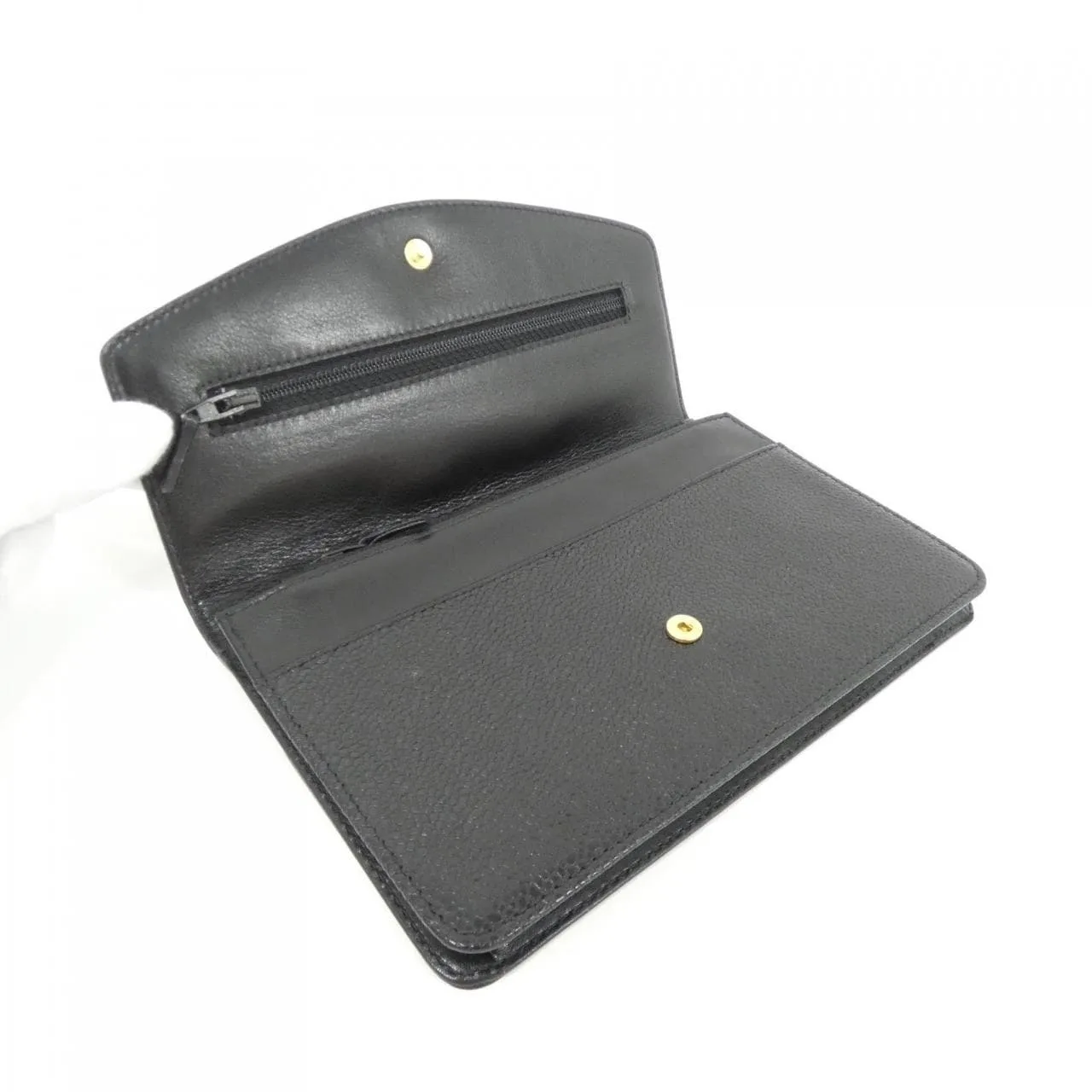 CHANEL 01434 Wallet Grained Calfskin Black Grained Calfskin Rank A - Thumbnail 4