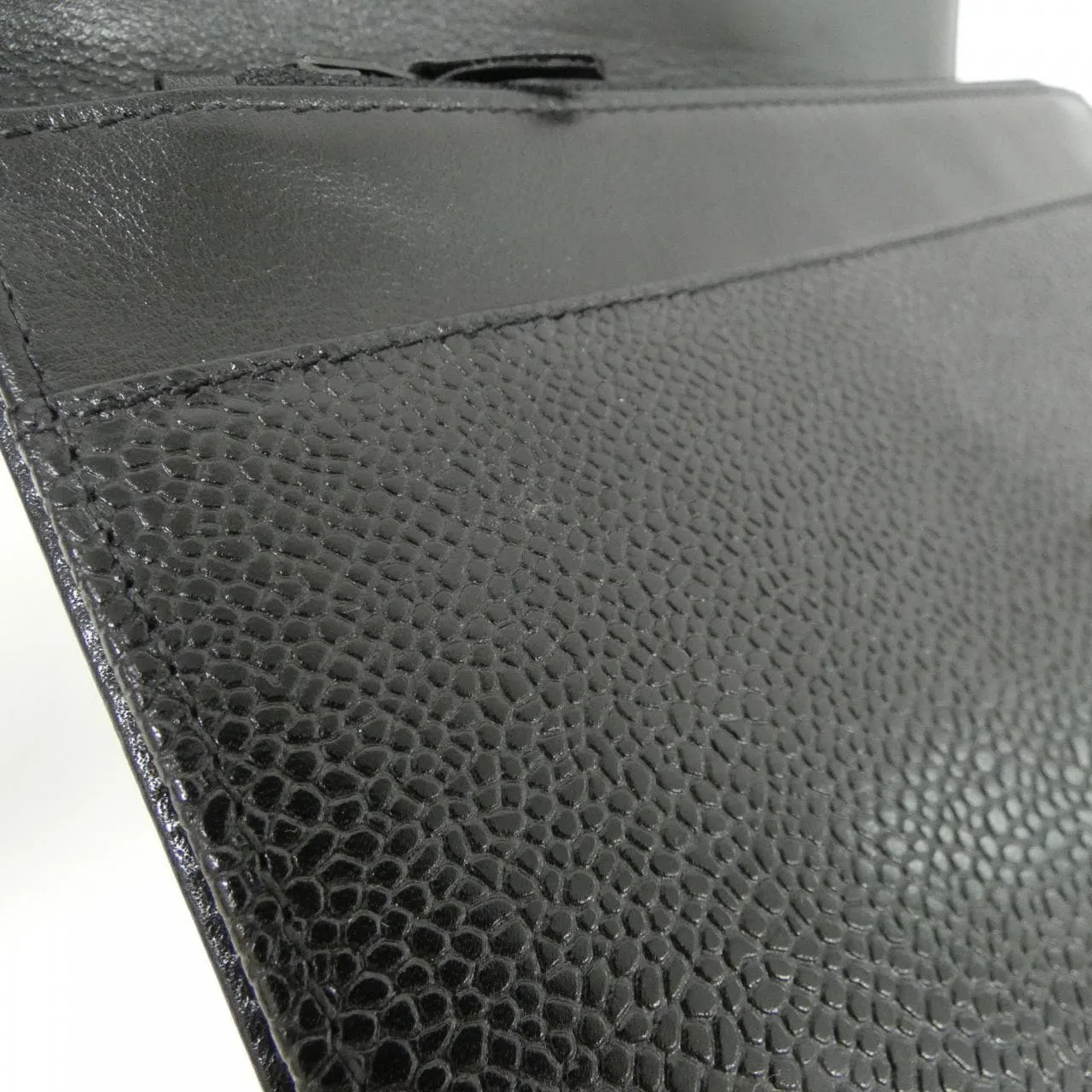 CHANEL 01434 Wallet Grained Calfskin Black Grained Calfskin Rank A - Thumbnail 5